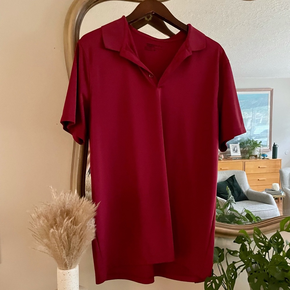 3/$50 Burgundy Nike Golf Dry Fit Polo